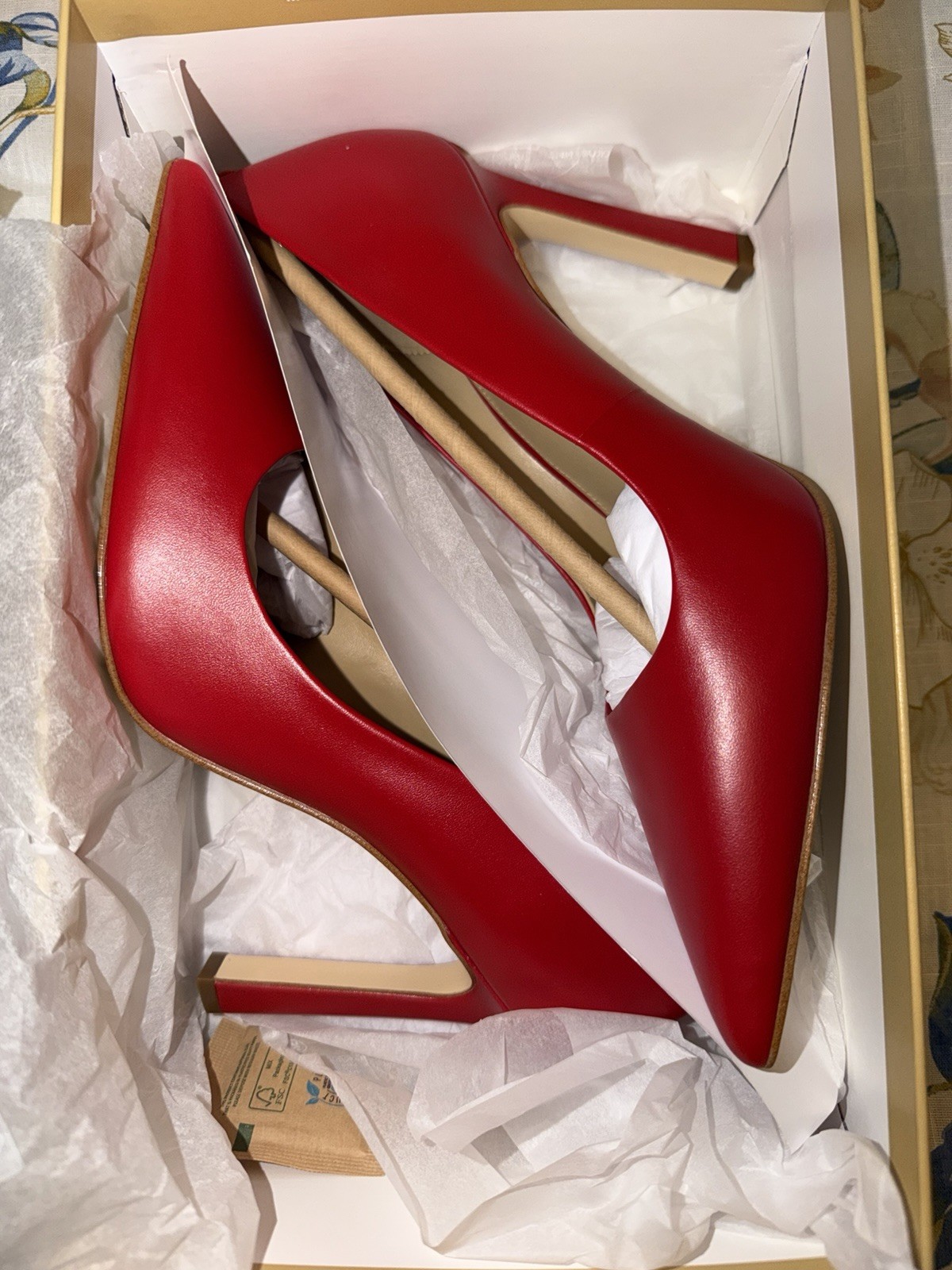 MICHAEL MICHAEL KORS Amara Leather Pump Women’s Size US 8 Crimson