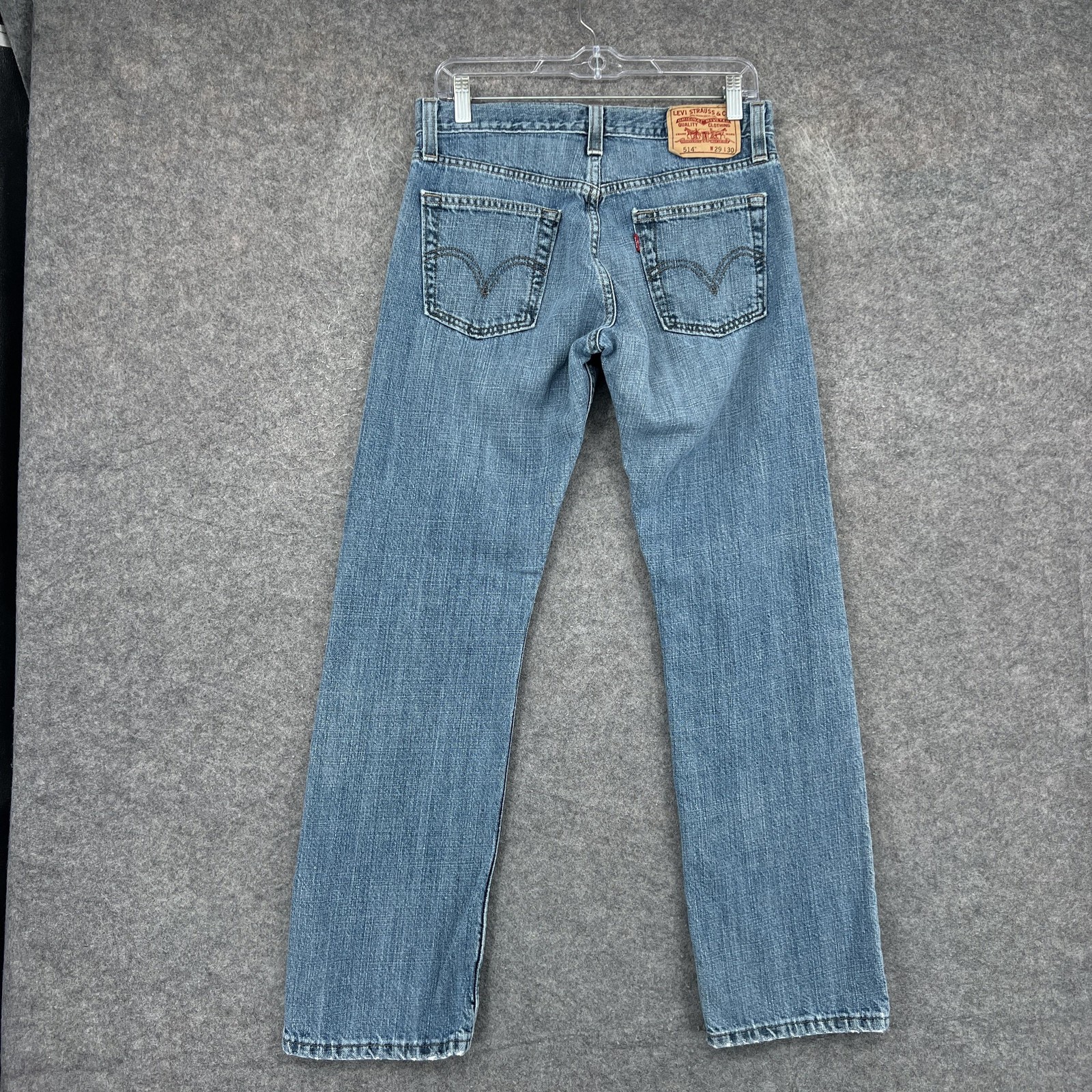 Levis 514 Jeans Mens 29×30 Blue Light Wash Slim Fit Straight Denim Cotton Casual