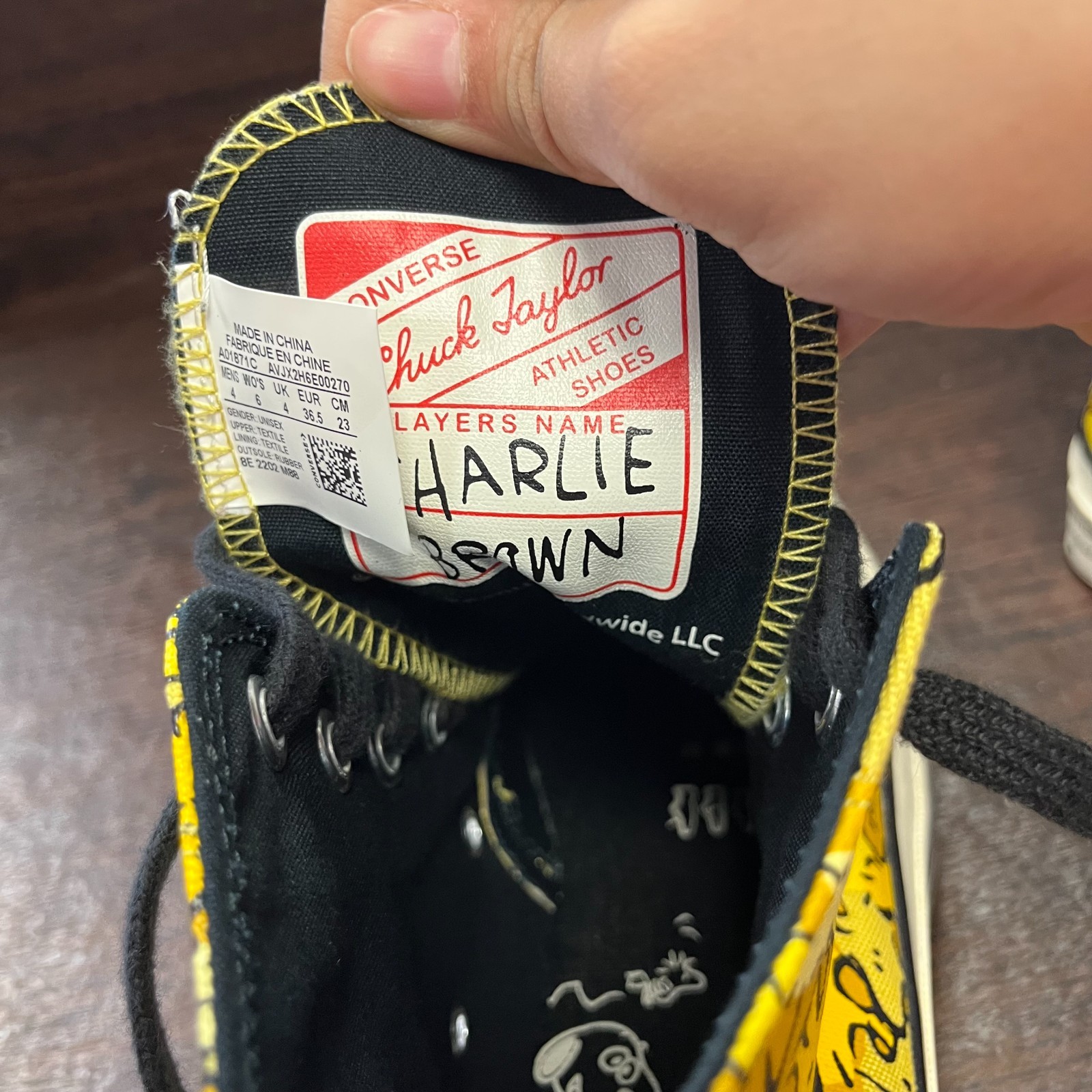 Converse Chuck 70 Hi Peanuts Woodstock Unisex Sneaker Size M4 W6 Yellow High Top