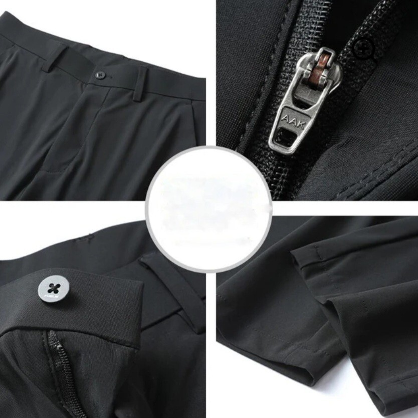 Tailored Black 4Way Stretch Dress Pants AnyTime Sizes 29,30,31,32,33,34,36,38,40