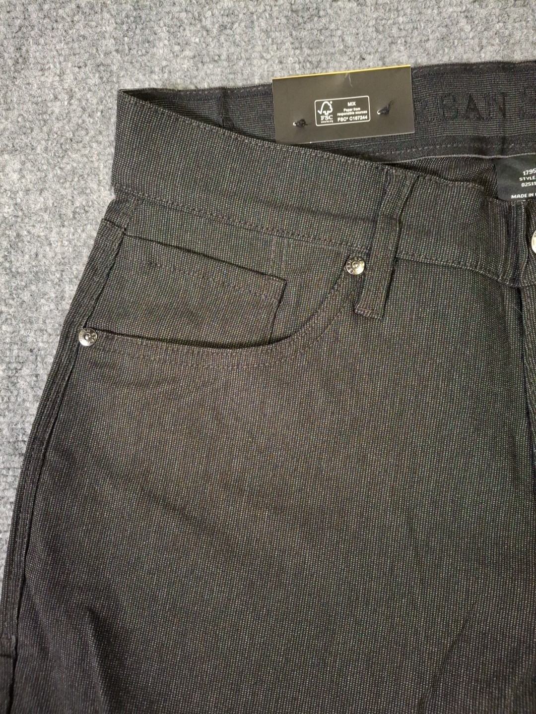 Urban Star Men’s Stretch Relaxed Fit Straight Leg Pants, Black, Size 32×34, New