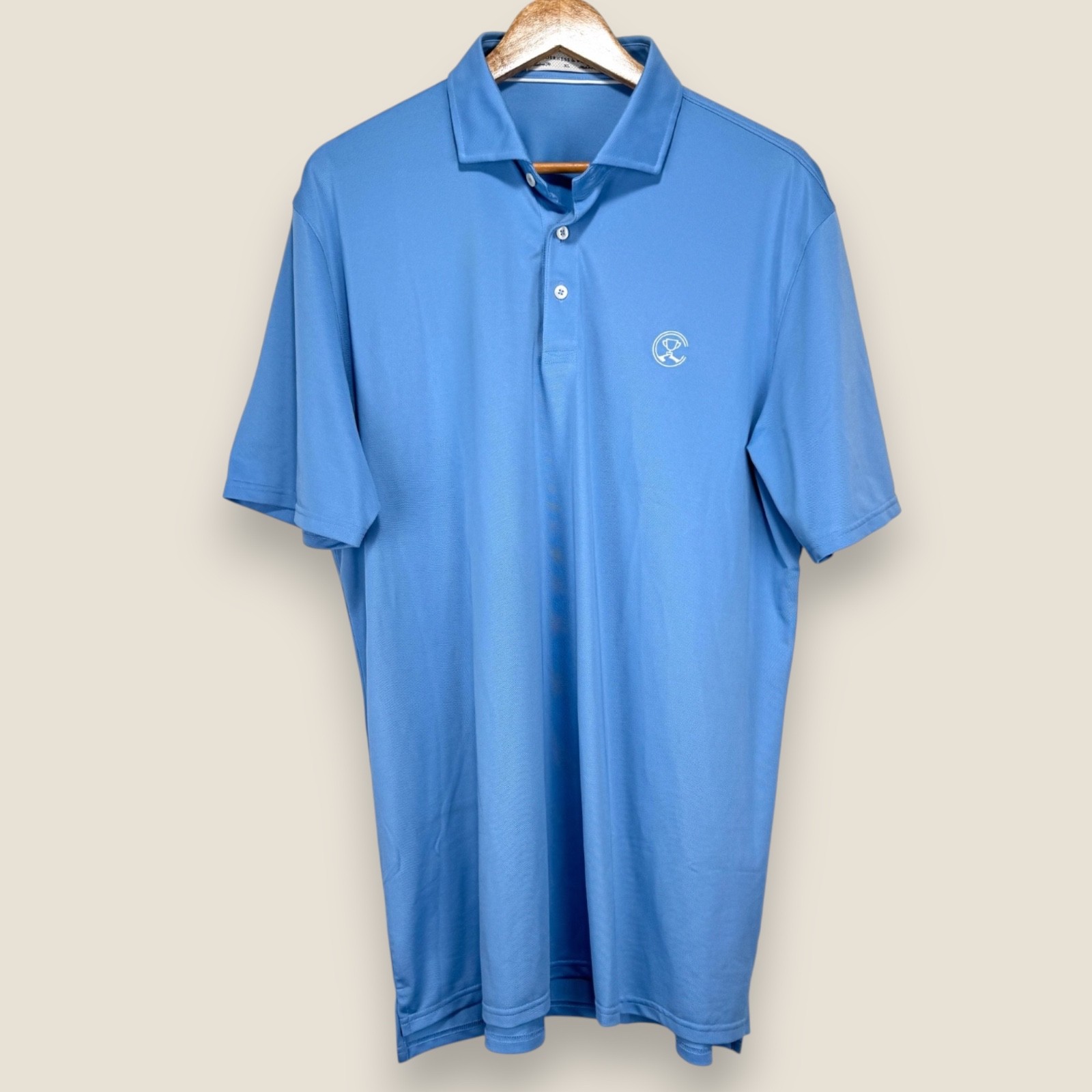 Holderness & Bourne Performance Polo Shirt Men XL Blue Golf Windsor Cutaway