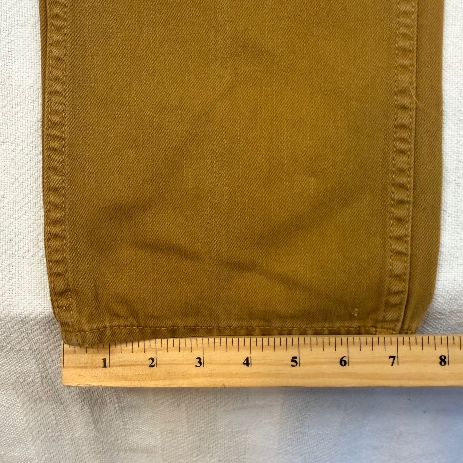 J.Crew Mens The Sutton Straight Fit Pants Tobacco Brown 32×34 Cotton Twill