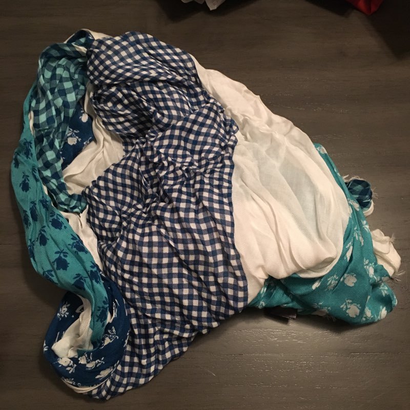 NWT Coach Blue Floral Badlands Patchwork Scarf 50″ x 70″ Shawl 85813 MSRP $195