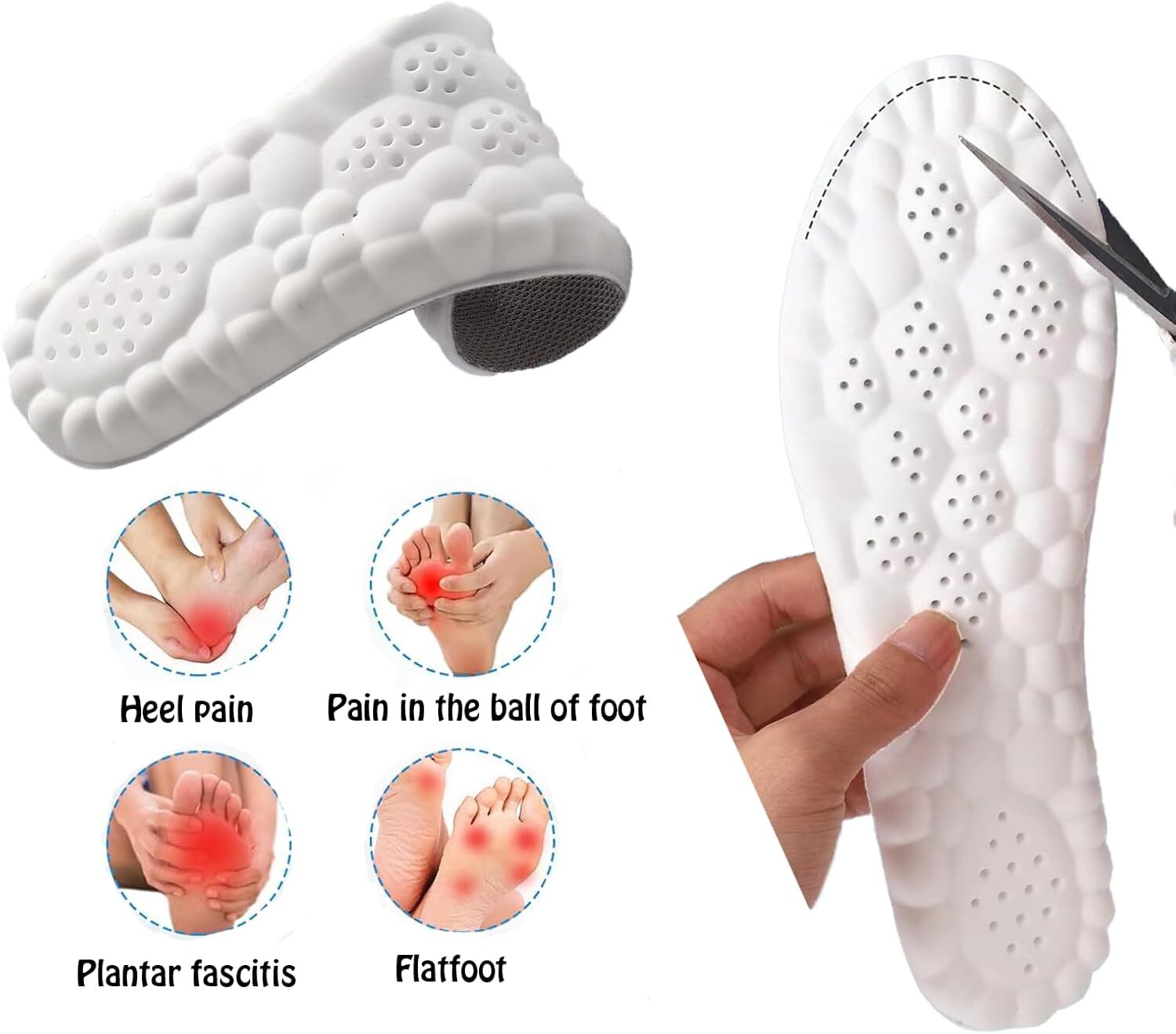 Shoe Insoles for Men Women Memory Foam Orthotic Shoe Inserts Sports Insoles USA