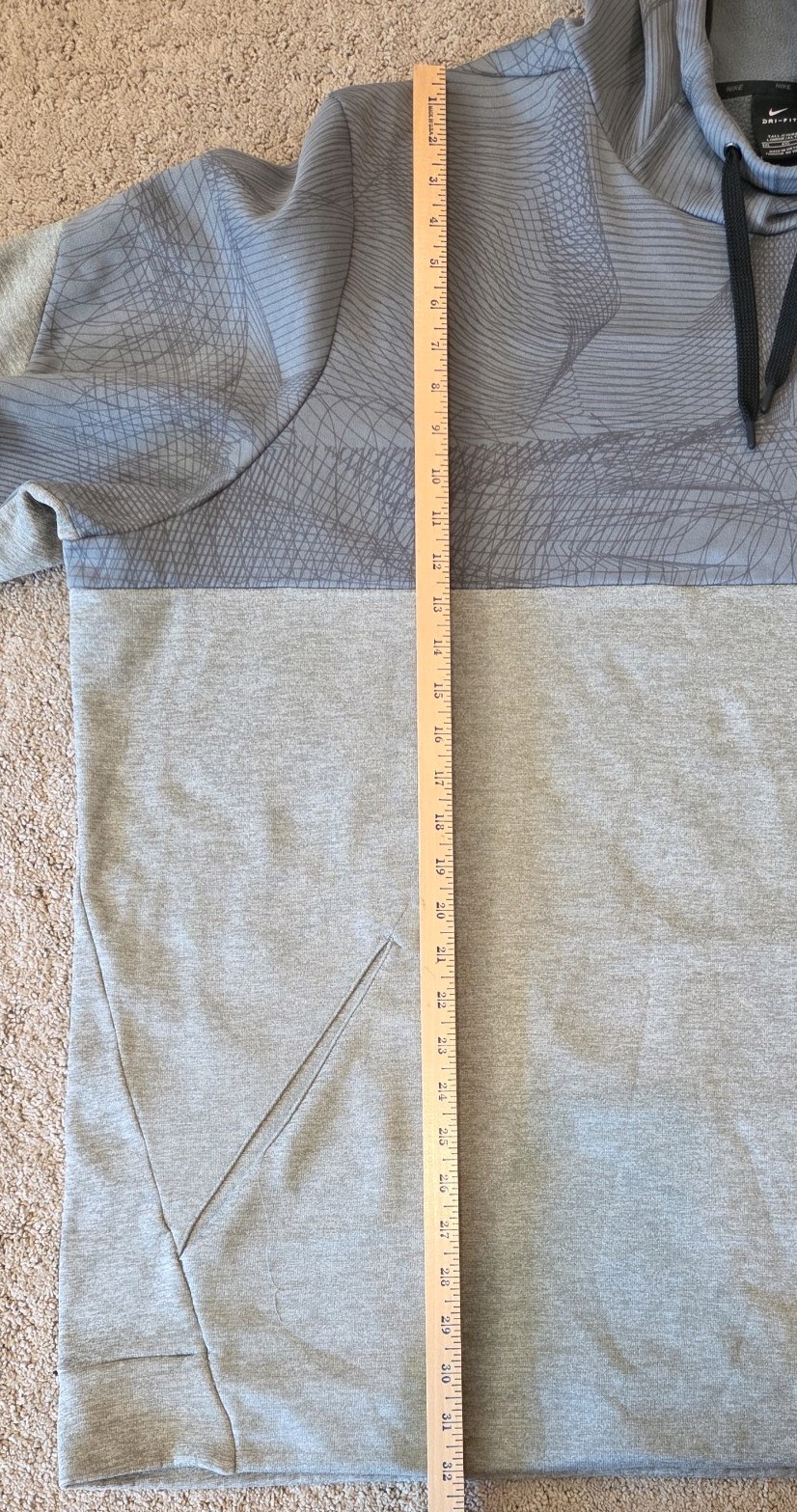 NIKE Dri Fit Hoodie Gray Mens Big and Tall Size 4XLT