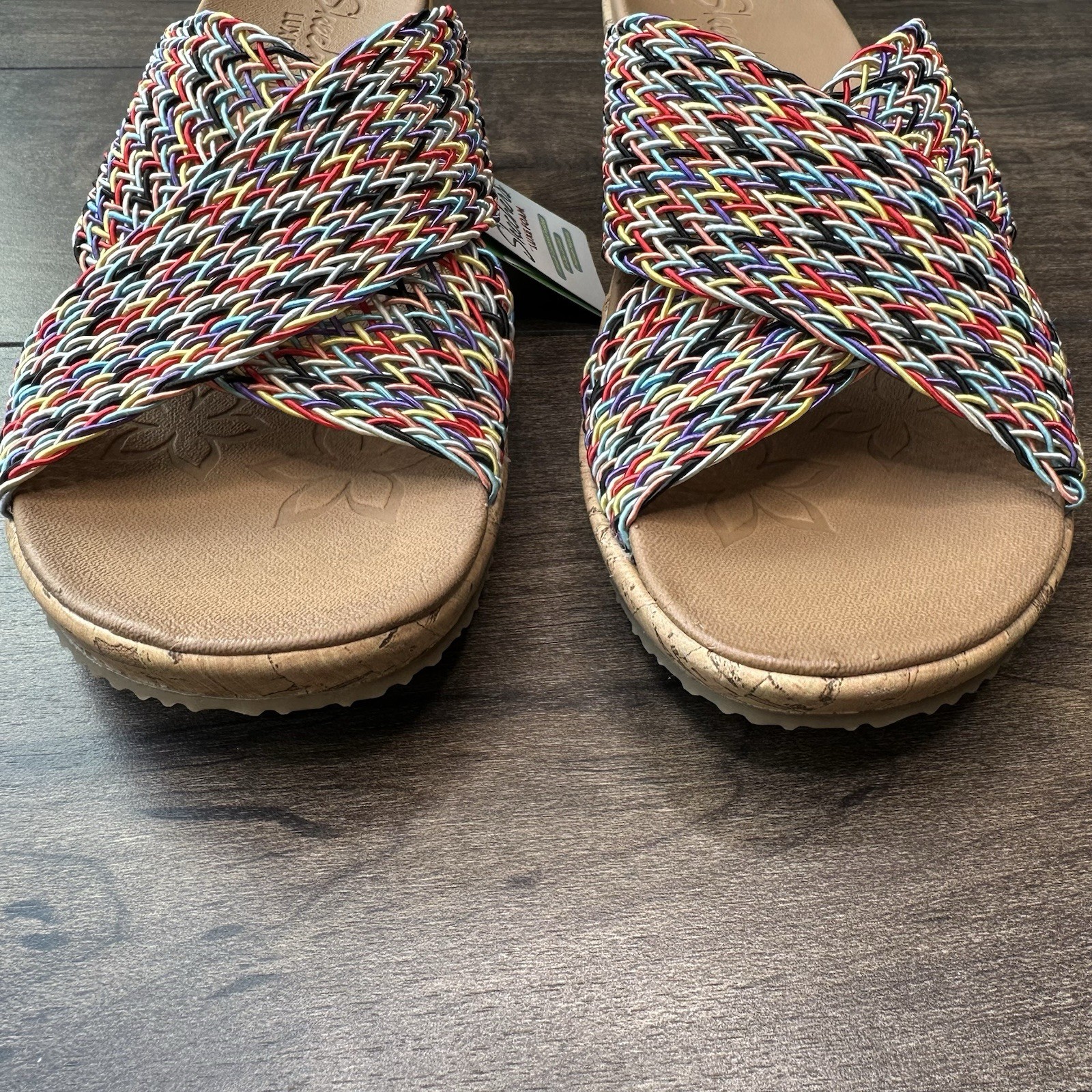 Skechers Beverlee Vacation Mode Wedge Slide Sandals – Women’s Size 10 – Rainbow