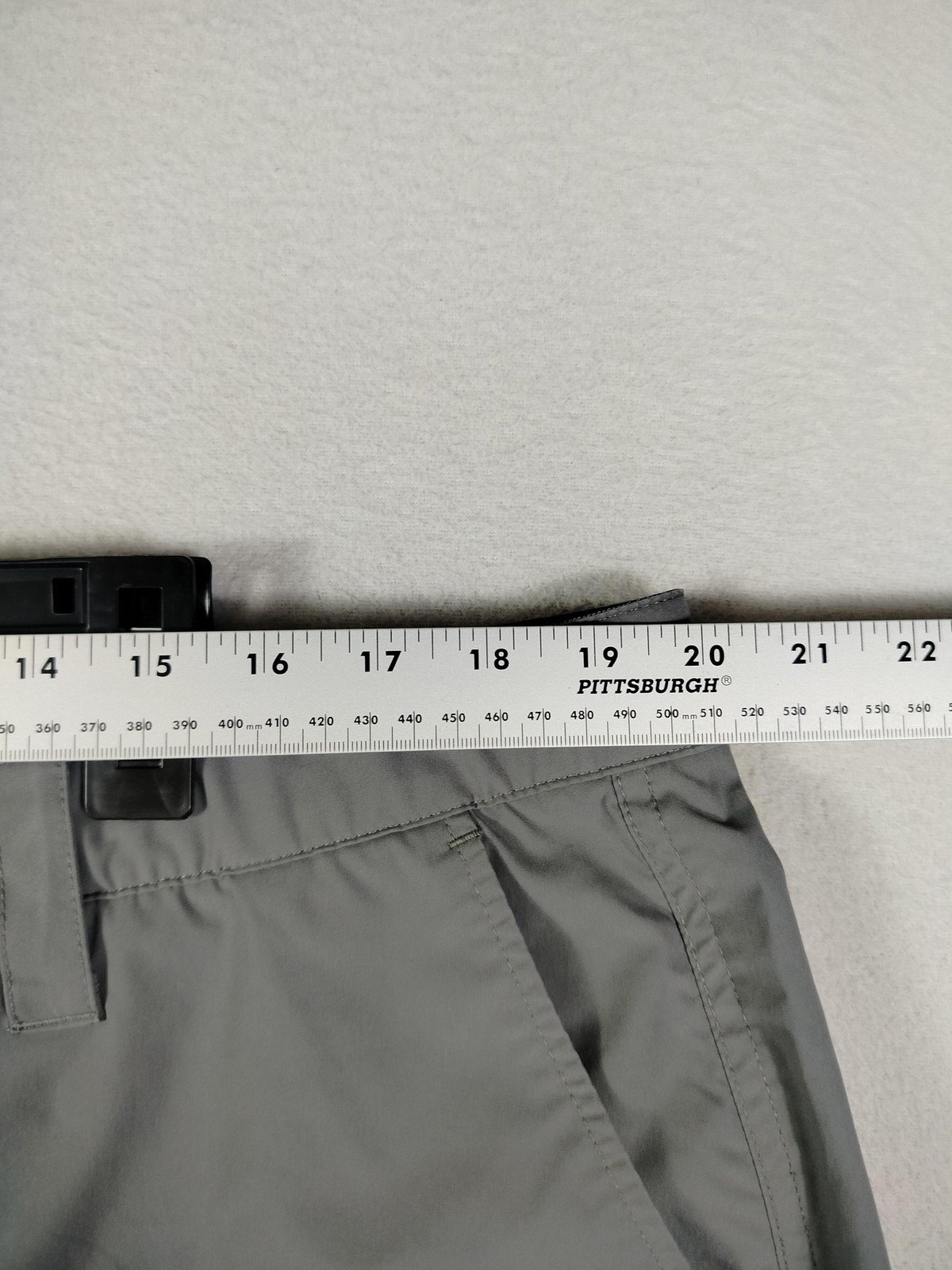 Orvis Shorts Mens 40 Gray Stretch Nylon Zip Pocket Hiking Golf Casual Outdoor