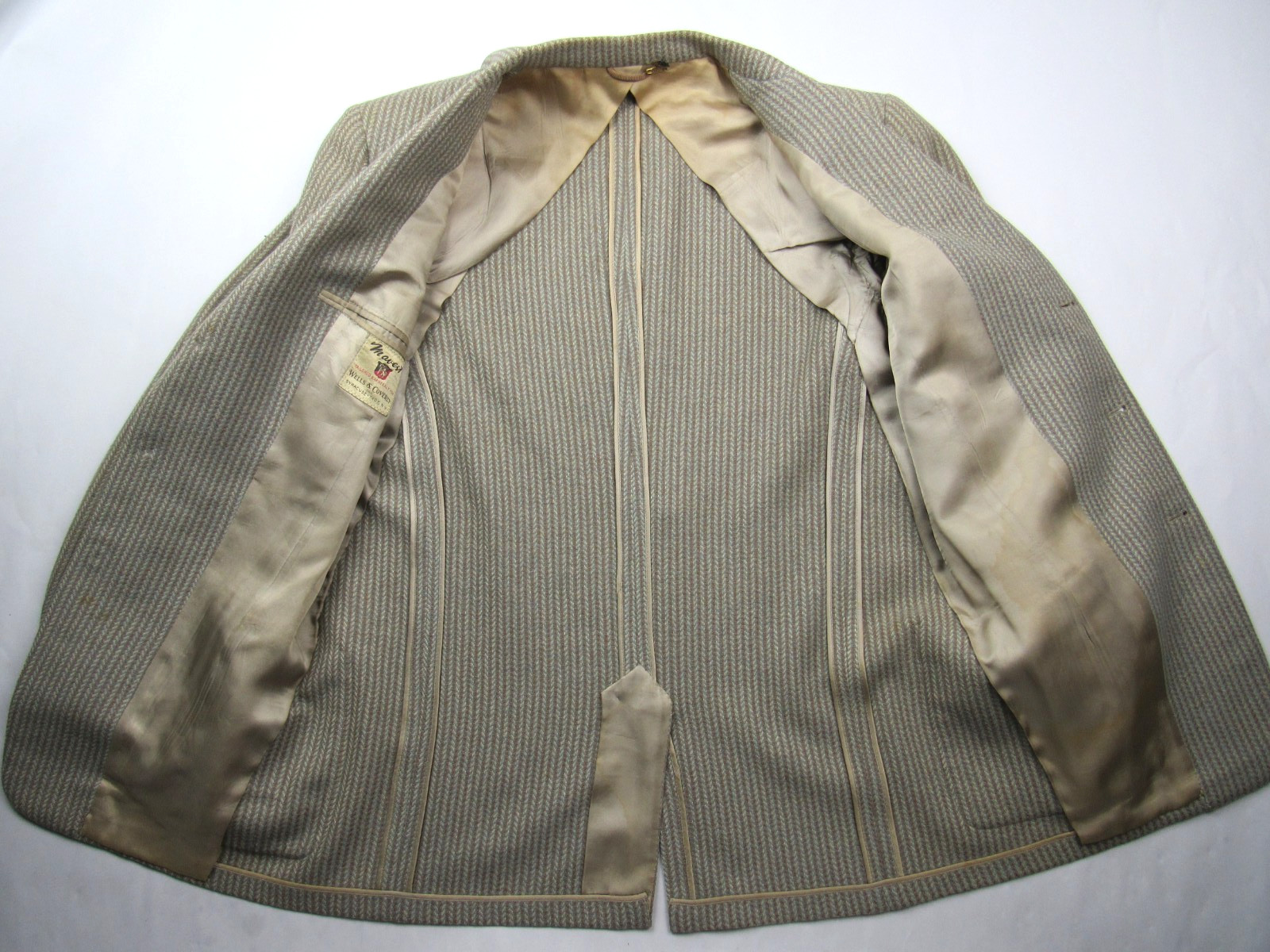 Vtg 1950’s Mavest Patch Pocket Wool Fleck Blazer Sport Coat Jacket Mens 42 R