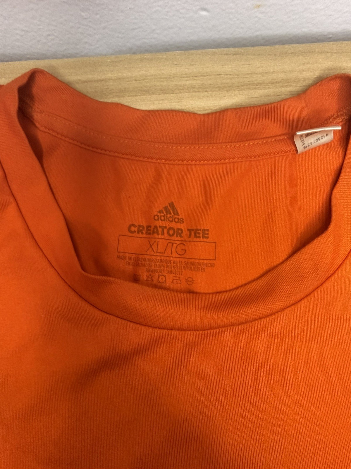 Adidas Creator Tee Short Sleeve Shirt Men’s Orange XL