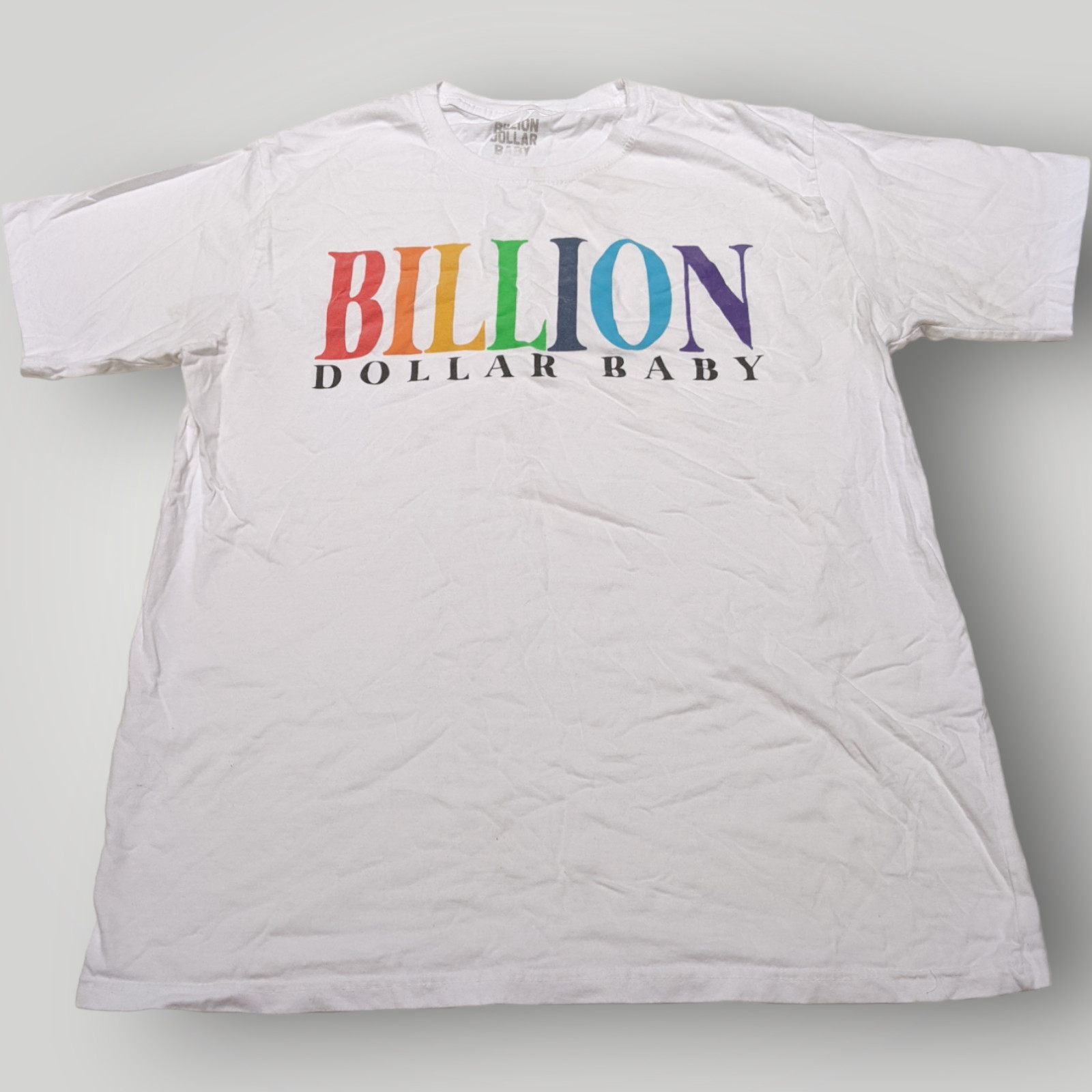 Billion Dollar Baby Mens XL White Tee T Shirt Rap Cash $ Money Urban Streetwear