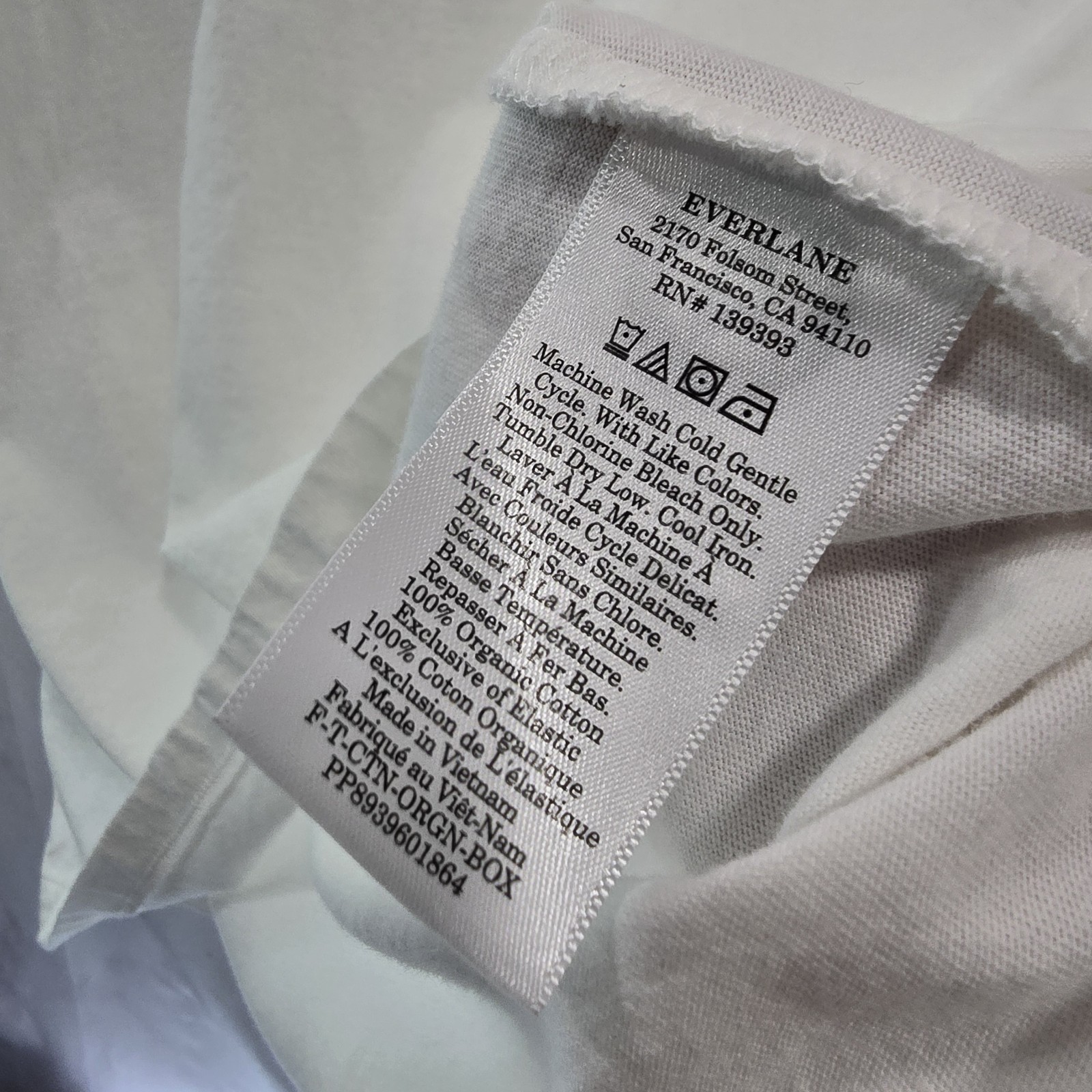 Everlane T Shirt Womens Small White Crewneck Box Cut Tee Organic Cotton