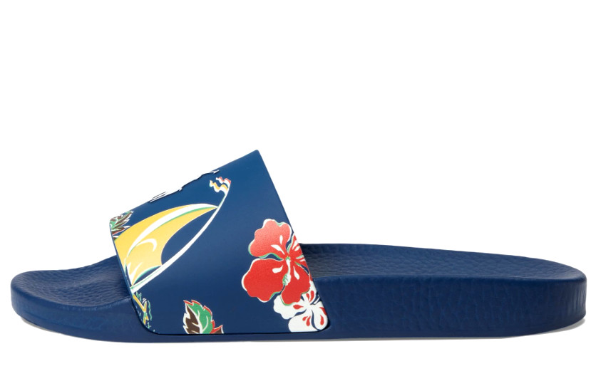 NWT POLO Ralph Lauren CAYSON TROPICAL VIBE SLIDES Summer Sandal FLORAL Mens 8-12