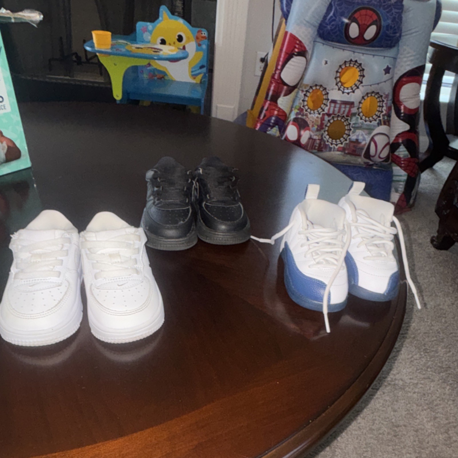 Jordan Air Jordan 12 White/Blue Air Force 1 /Unisex Kid Basketball Leather Mid-