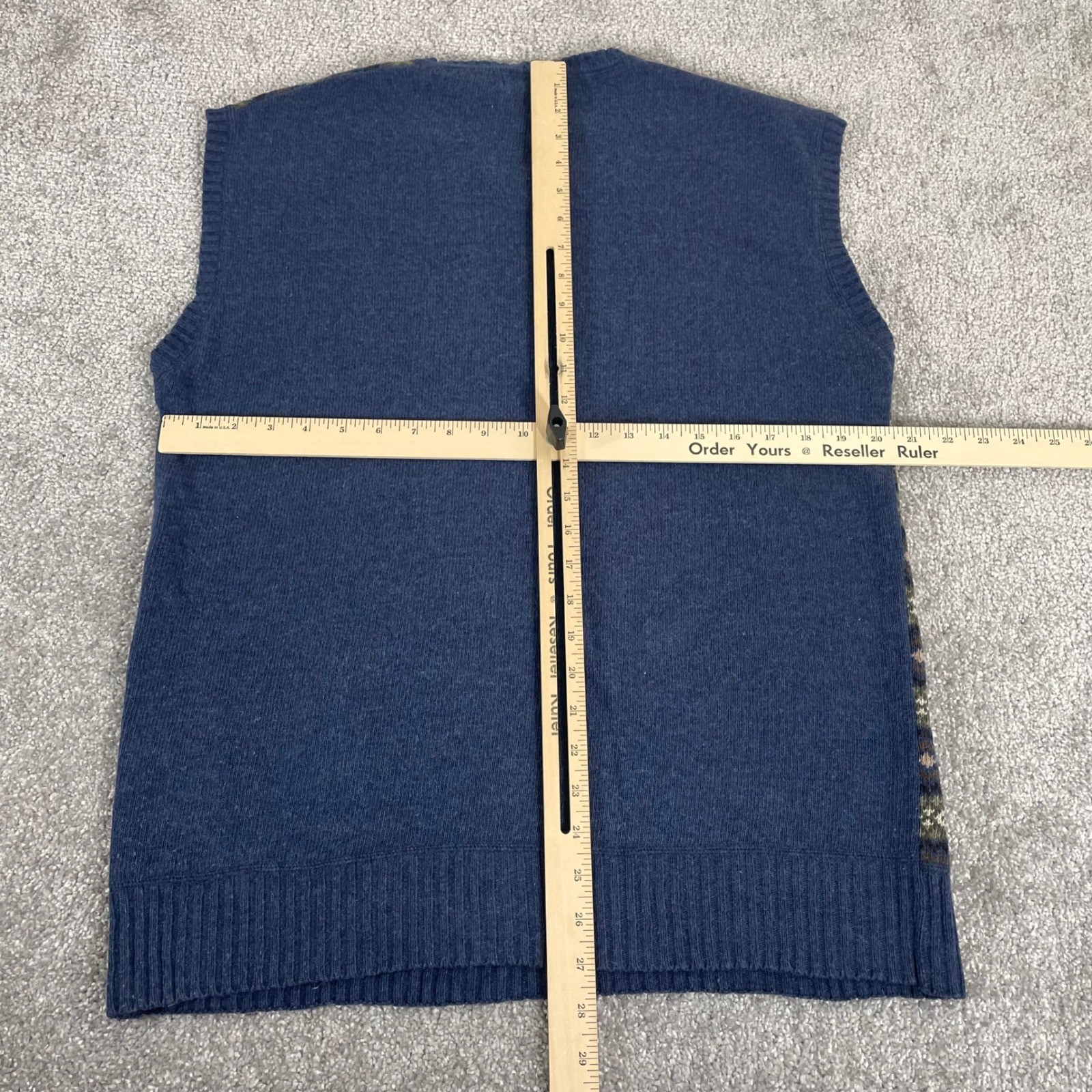 Nautica Sweater Vest Mens Extra Large Wool Blend Fair Isle Knit Grandpa Heritage