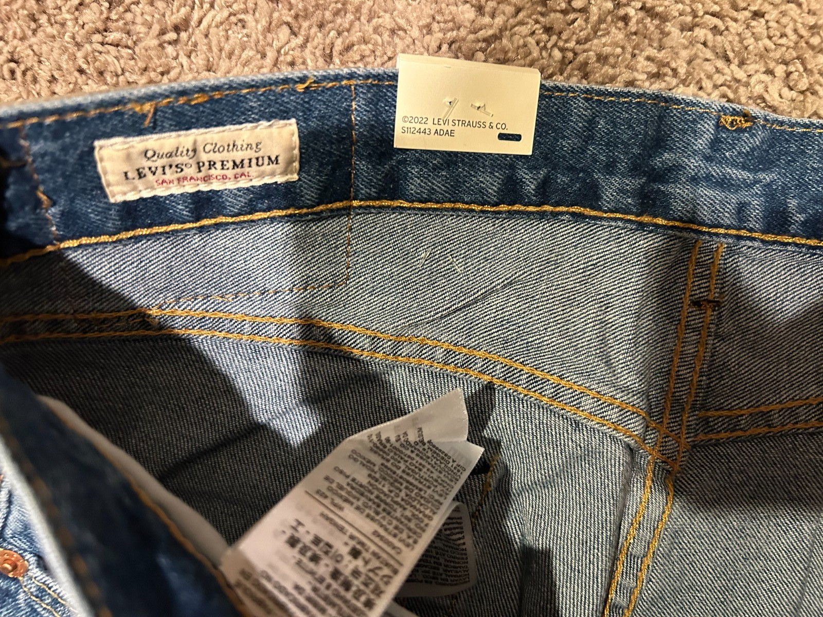 Levi’s Premium 501 ’93 Straight Jeans Blue WStretch Men’s Sizes NWT RT$98 0263