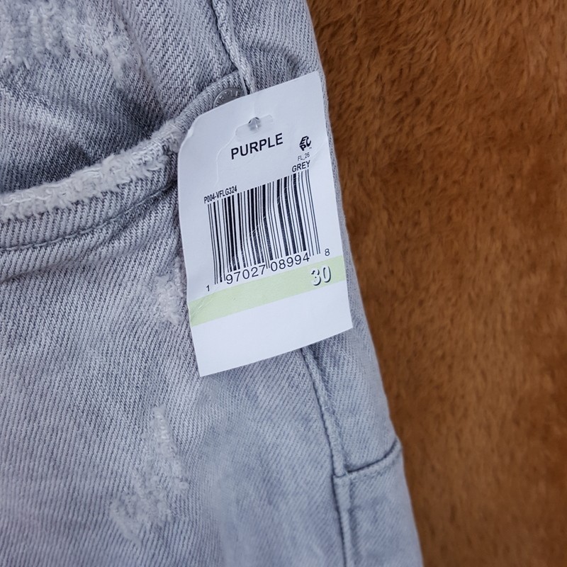 PURPLE BRAND Mens Jeans Size 30 Light Gray Wash Flare Leg Slim Fit P004 $320