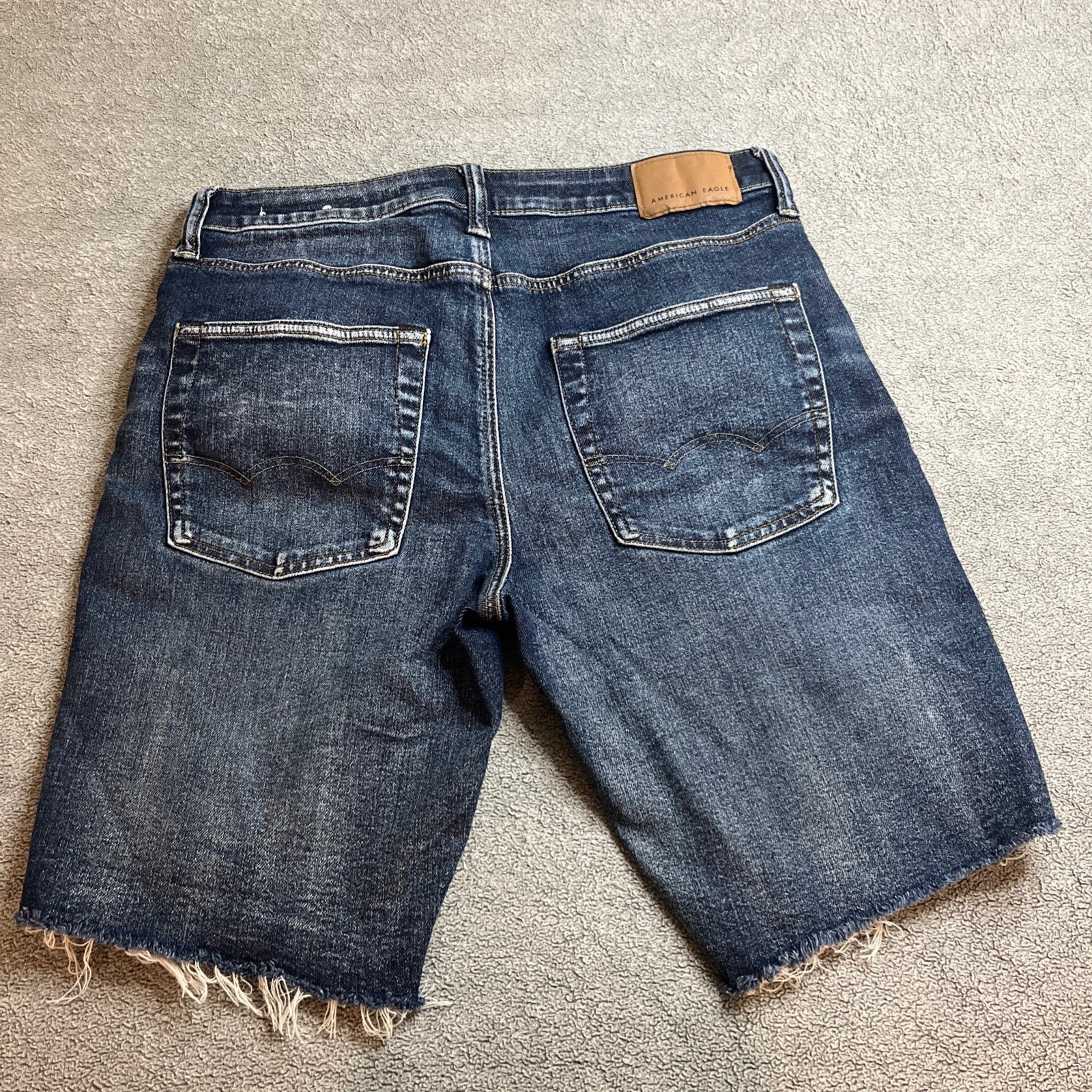 American Eagle Airflex+ Distressed Cut-off Denim Unisex Jhorts US 32 B181