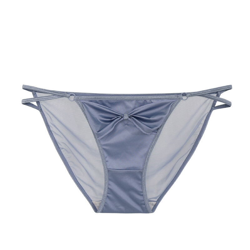 6pcs Lot Sexy Womens Satin Panties Lingeries Cute Bow Bikinis Ladies Underwear