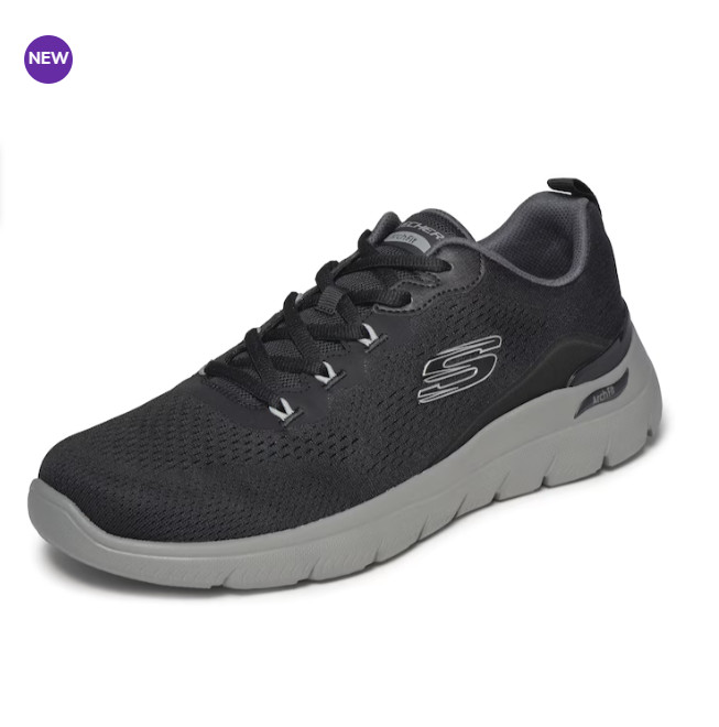 NEW! Skechers Men’s Arch Fit Summits Kravel Shoe Black Charcoal Medium Size AUTH