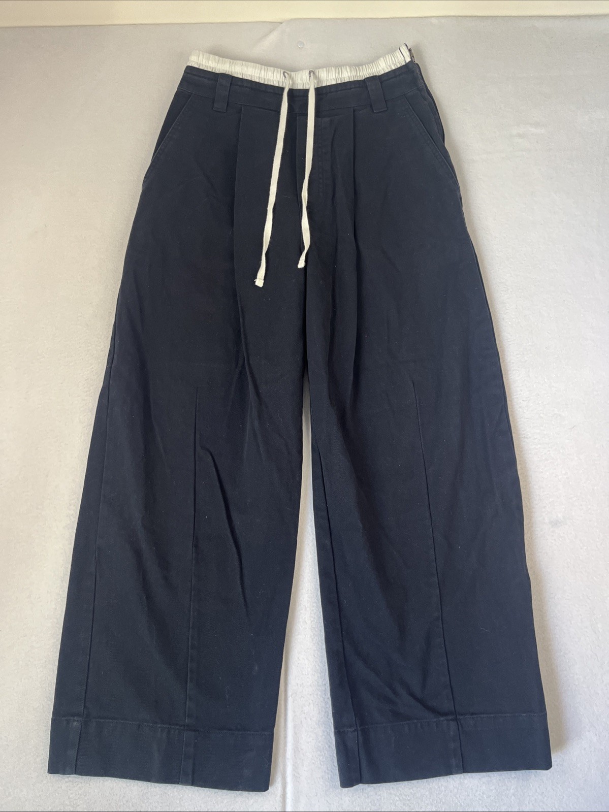 We The Free Good Sport Trouser Barrel Pants Sz 6 in Navy Combo