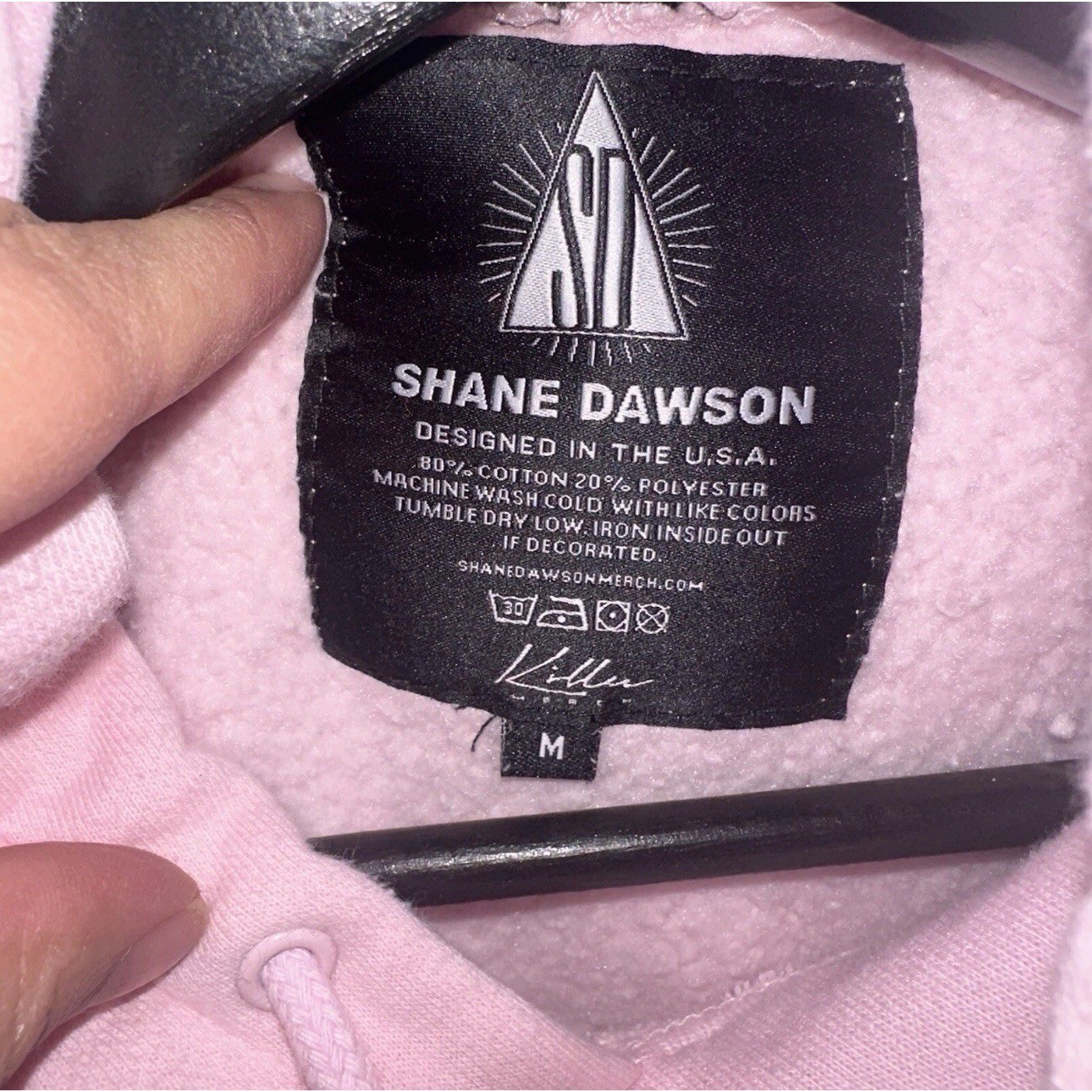 Shane Dawson Pig Hoodie Pink Embroider Killer Merch Jeffree Star Sz M Christmas