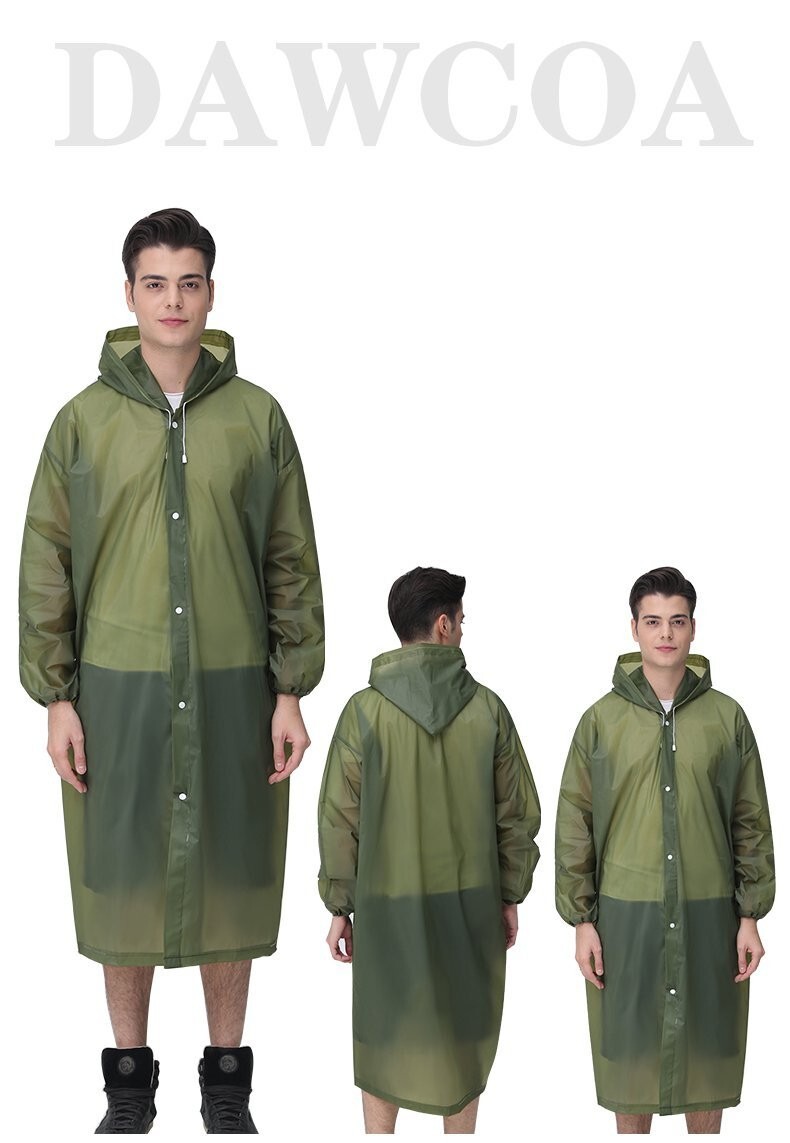 Unisex Adult Waterproof Raincoat Rain Coat Hooded Jacket Poncho Rainwear Camping