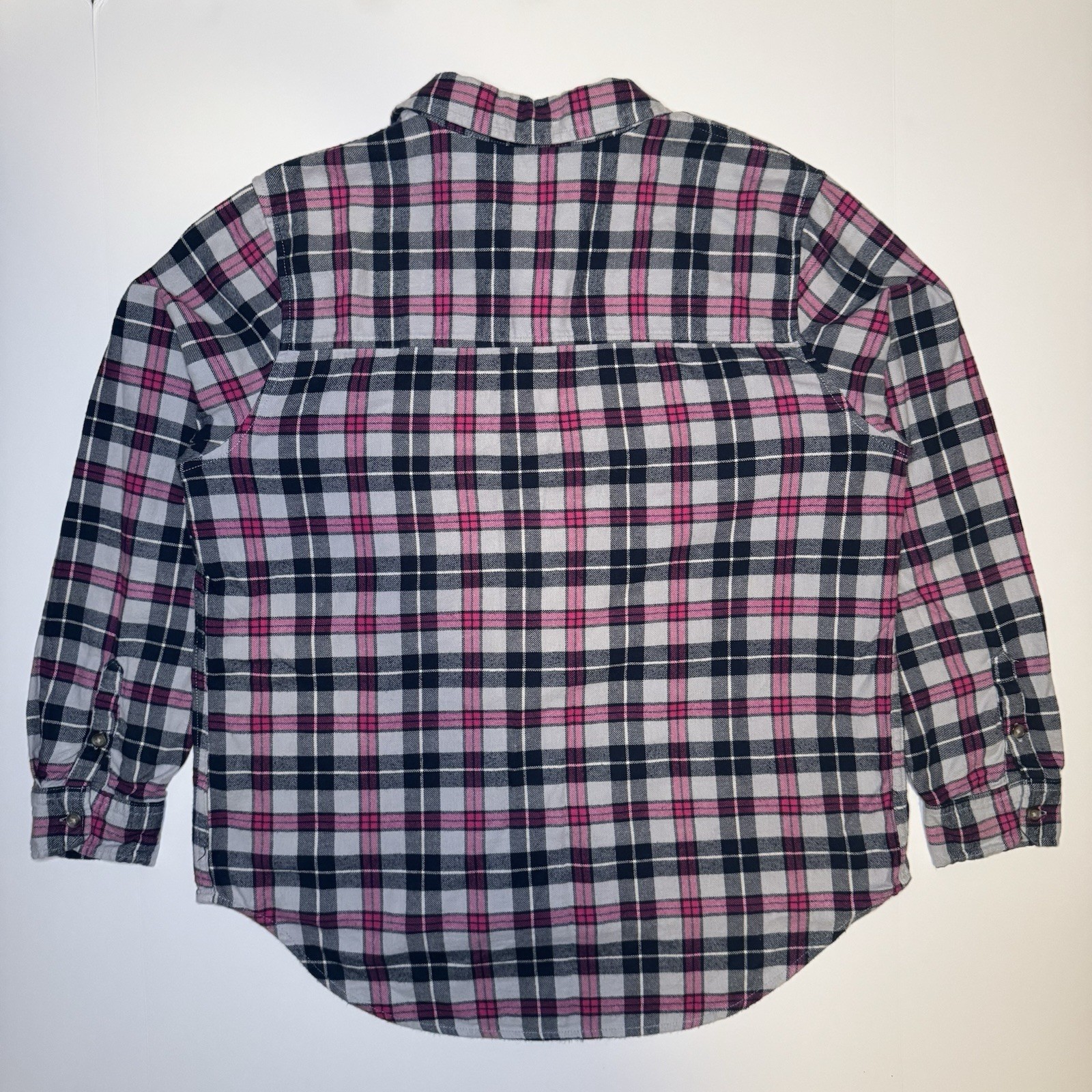 Universal Thread Oversized Flannel Long Sleeve Collared Button-Down Shirt