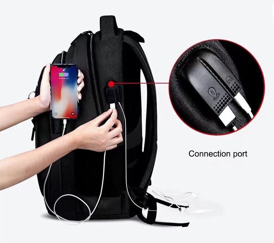Waterproof Laptop Backpack Men School Bag Business Travel Shoulder Bag