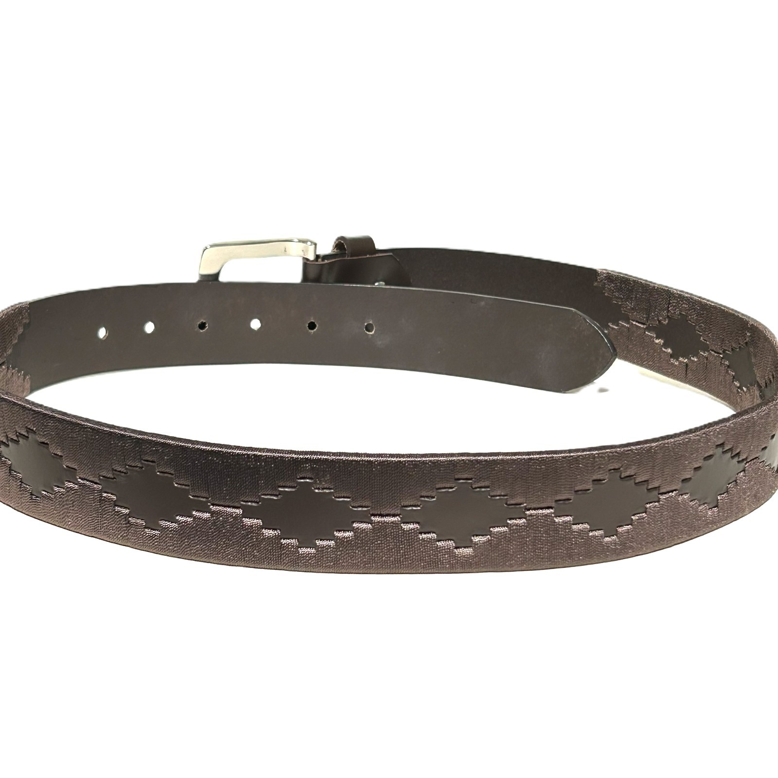 Hand Stitched Leather Polo Belt: Gaucho Style Embroidered Belt