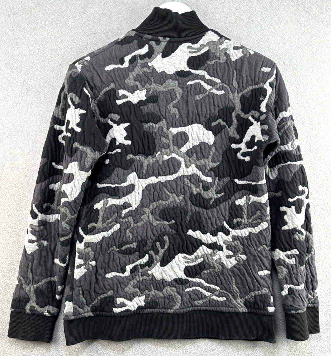Philipp Plein Jacket Large Bomber Camo Quilted Zip Fighter Jet Hex Patch FLAW