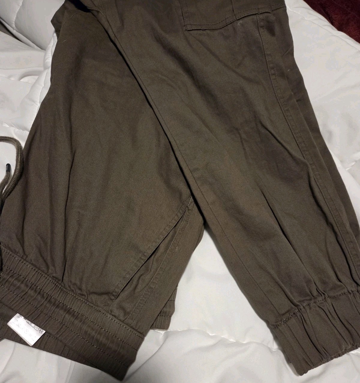 WeSC Slim Utility Cargo Joggers Cotton Chino Tapered Elastic Waist Men M Women L