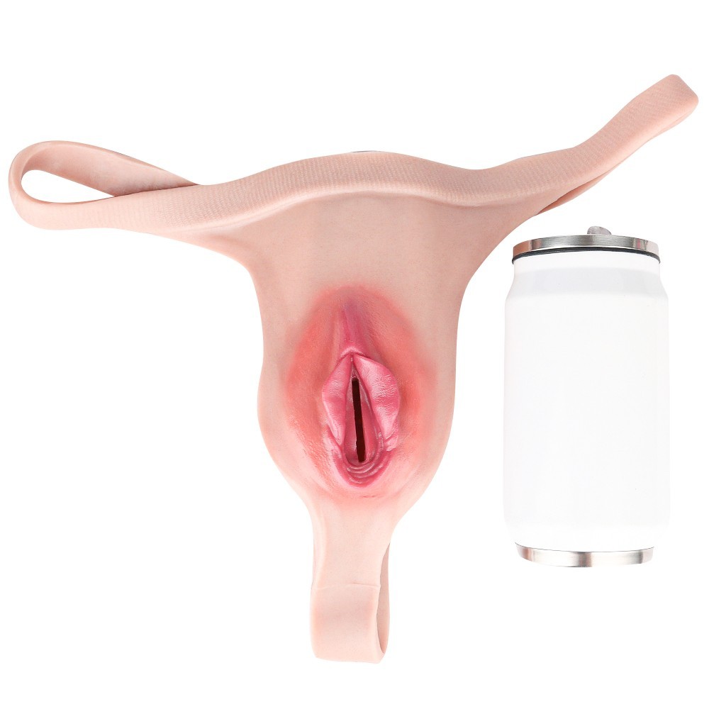 Silicone Penetrable Fake Vagina Thongs Hip Enhancer Panties For Crossdresser