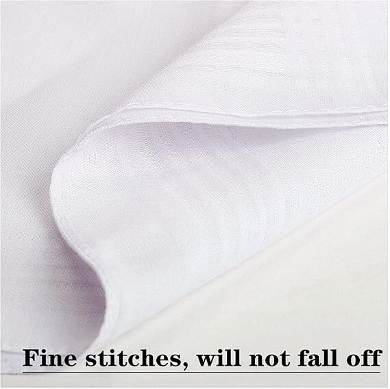 Scotamalone Men’S Handkerchiefs 100% Soft Cotton White Hankie Hankerchieves