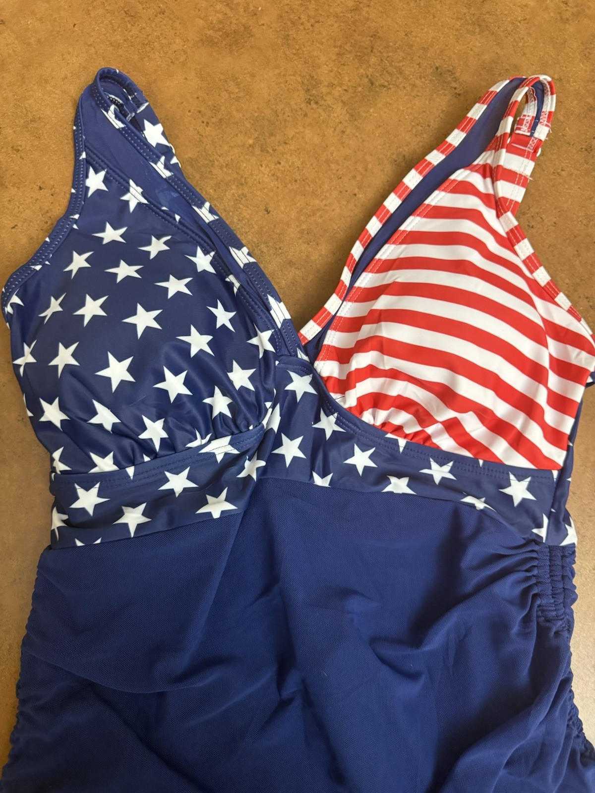 Blooming Jelly Women’s One-Piece Swimdress Stars & Stripes American Flag M