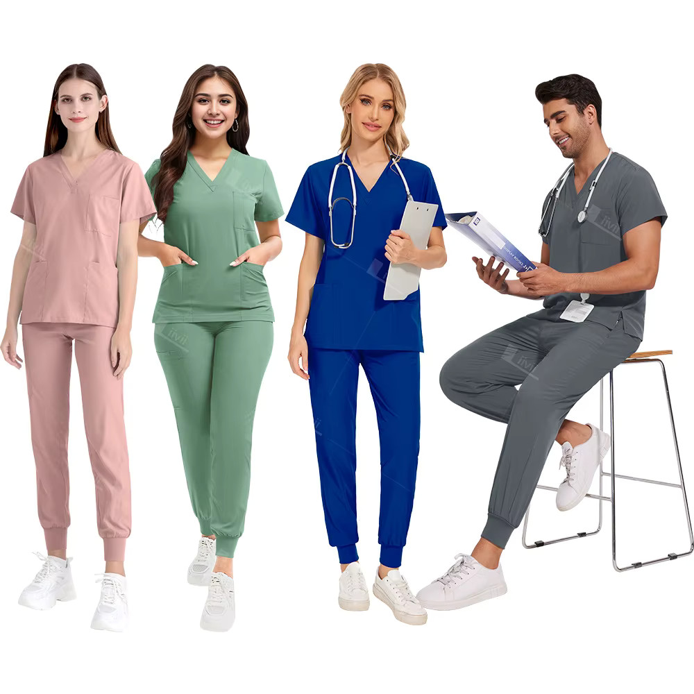 Lightweight Anti-Wrinkle Surgical Uniform Nurse Scrub Set for Women & Men Gift