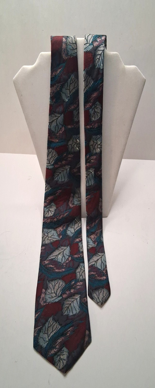 Lot of 3 Botanical Leaf Neckties Name Brands Assorted Sizes Patterns Fabric