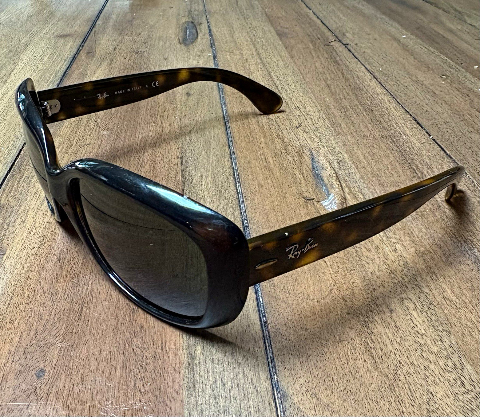 Ray-Ban Jackie Ohh RB4101 Rectangle Tortoise Brown Gray Gradient 100% UV 135mm