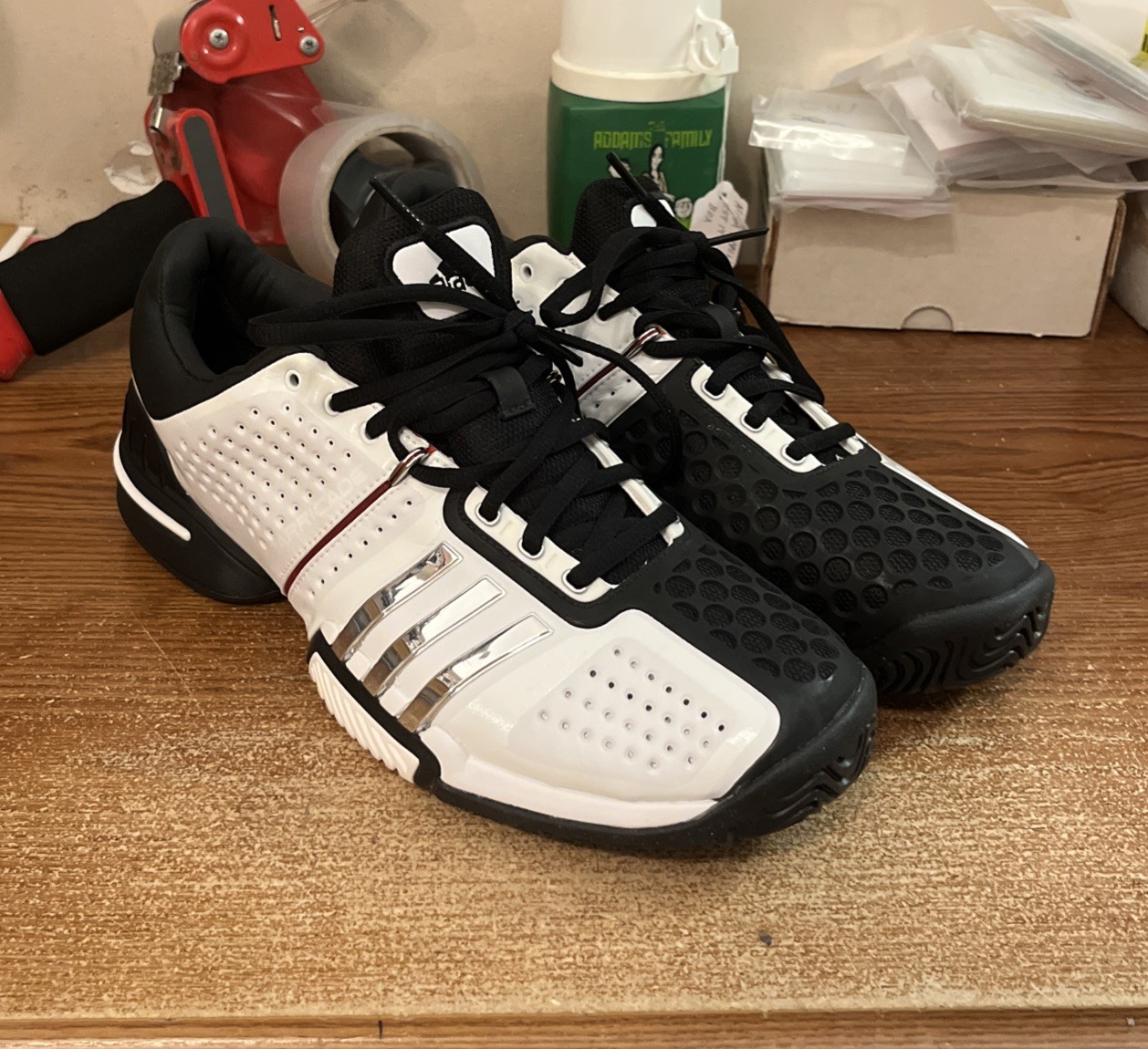 Size 11 – Adidas Barricade 6.0 With Torsion System White And Black Brand New