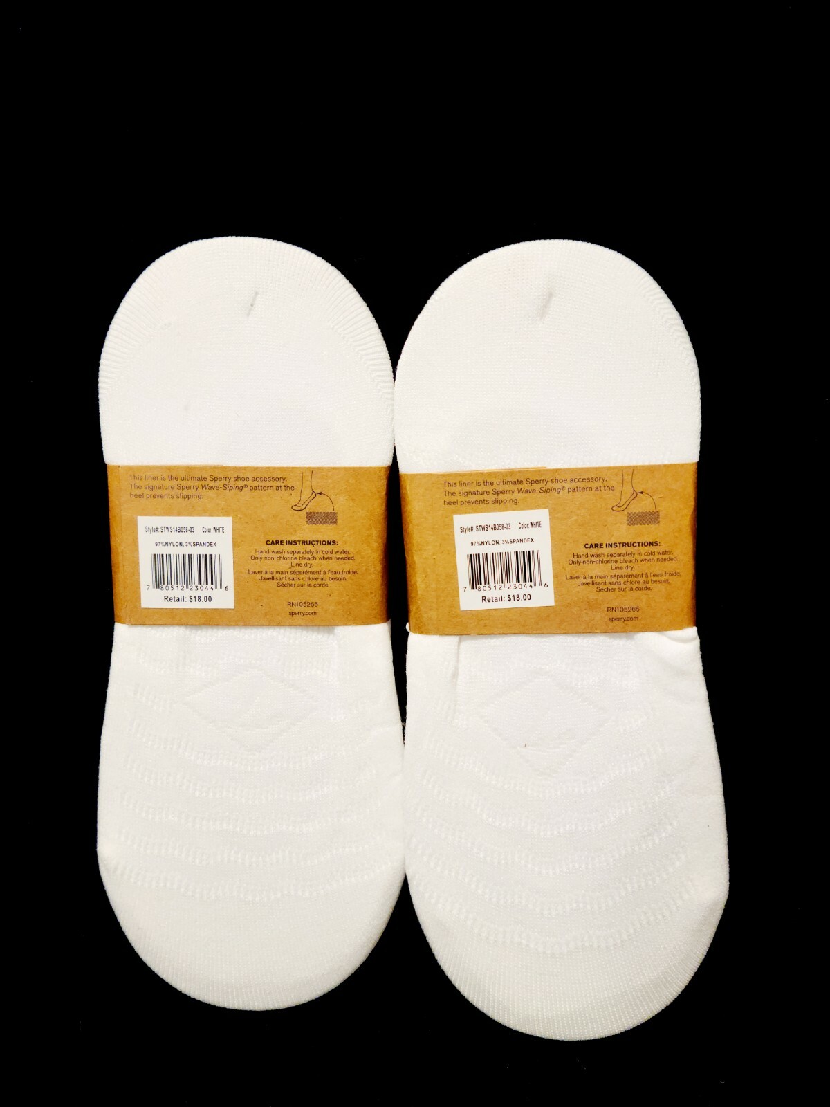 SPERRY Women’s No Show Micro Liner Socks, No-Slip Rubber Lining (6 Pair) Sz 5-10