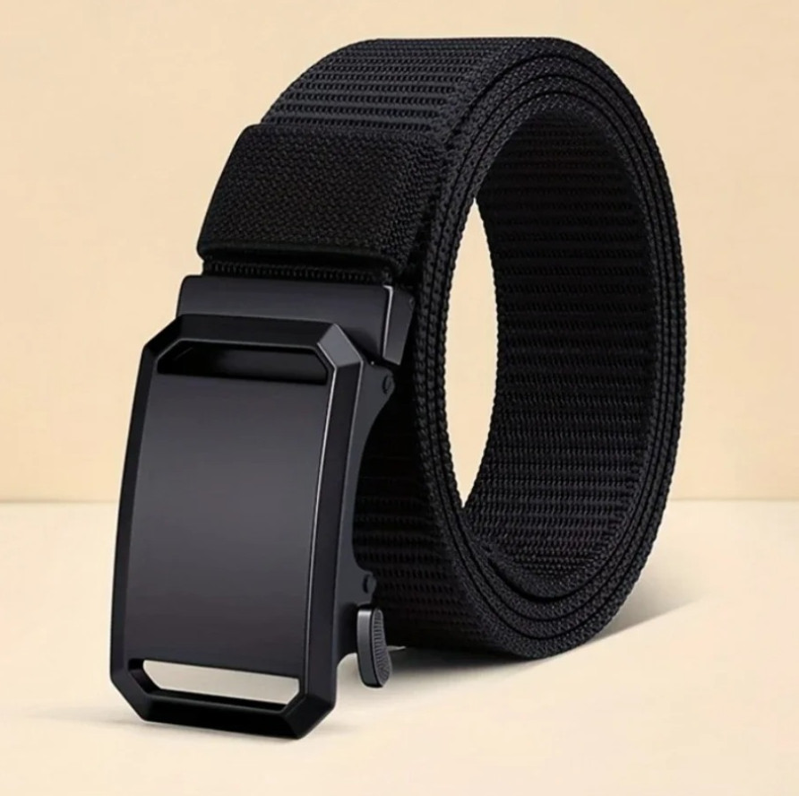 1pc Canvas Tactical Belt with Automatic Buckle Casual Military Style – NEW
