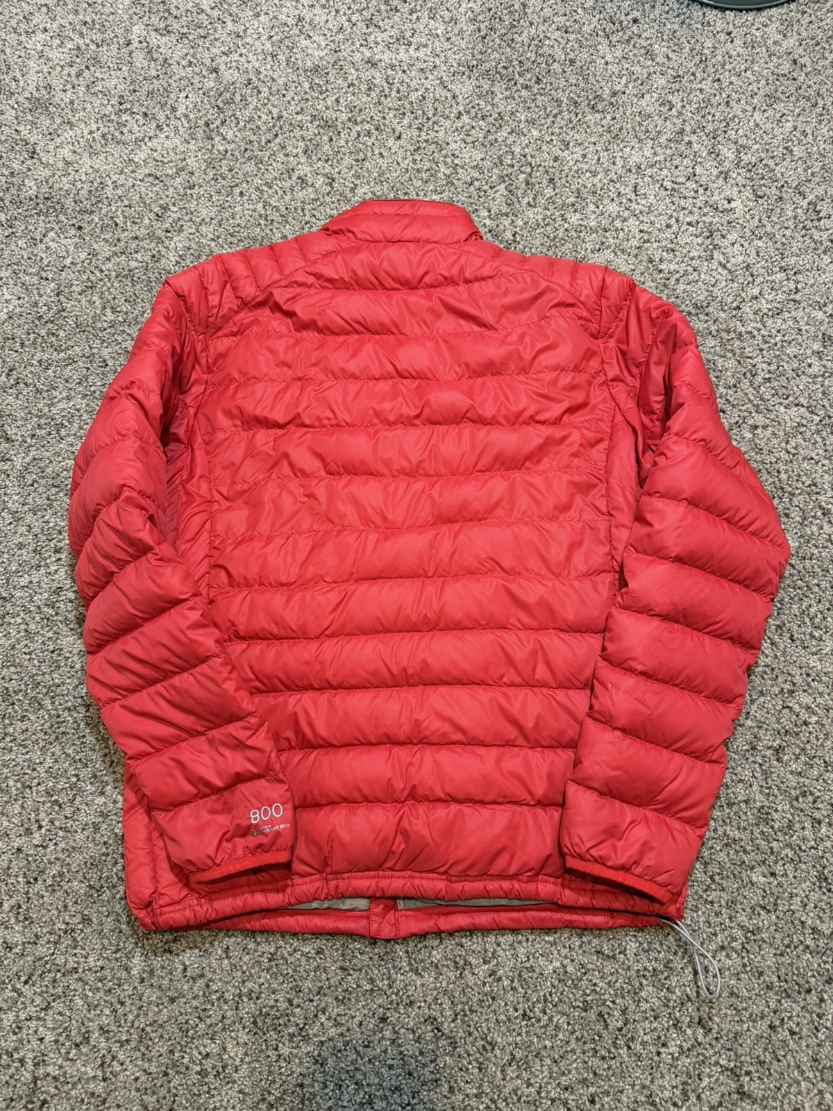 Golite Down Jacket Mens Large Red Insulated 800 Fill Light Pack Quilted Puffer