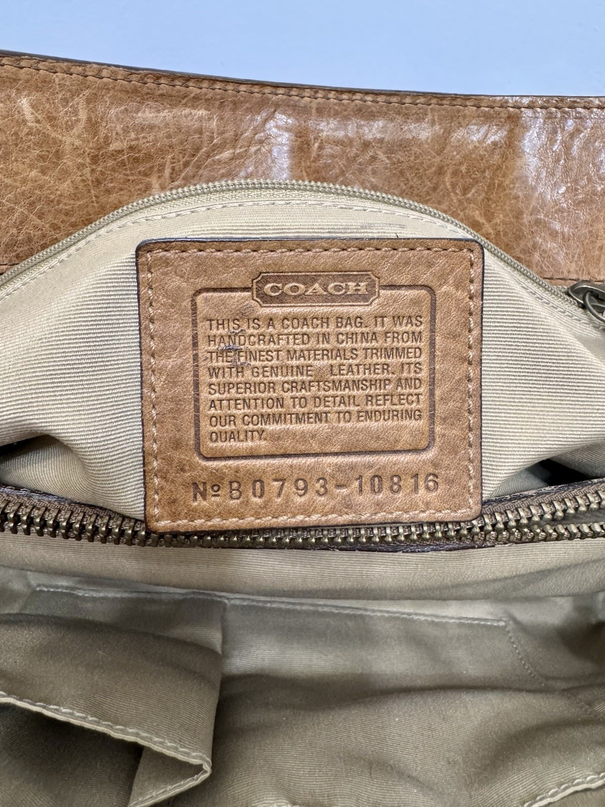 Coach Patchwork Signature C Turnlock Tote Bag Women’s Medium Beige Brown