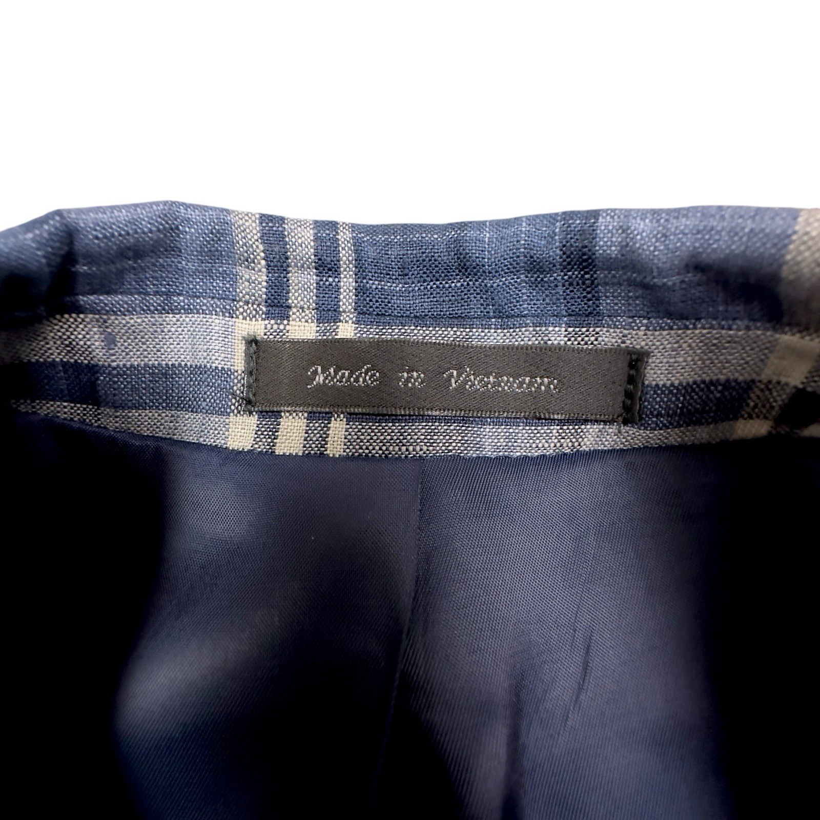 Lauren Ralph Lauren Men’s Blue Plaid Linen Ultraflex Blazer Suit Jacket Size 44R