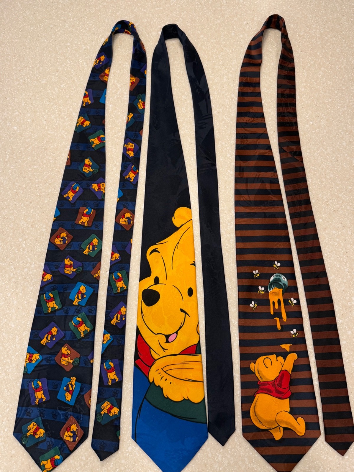 3 Vintage Ties featuring Winnie the Pooh from a Teacher’s Tie Collection