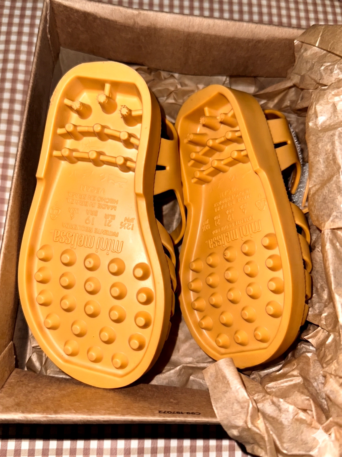 NEW Mini Melissa Posession Shiny Matte Caramel Jelly Fisherman Sandal – Kids