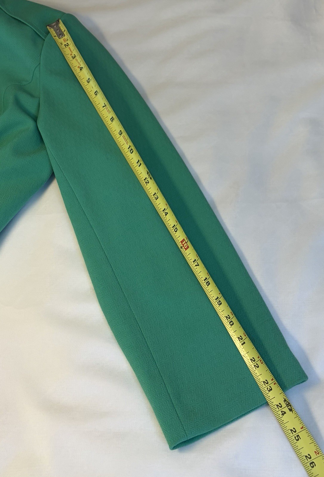 LANE BRYANT Green Toggle Blazer Women 20 Lined Collarless Textured Professional