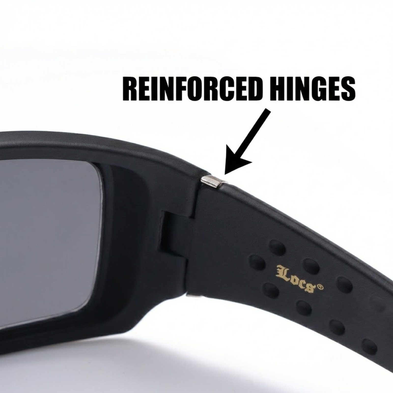 Men’s Locs Sunglasses Black Frame Super Dark