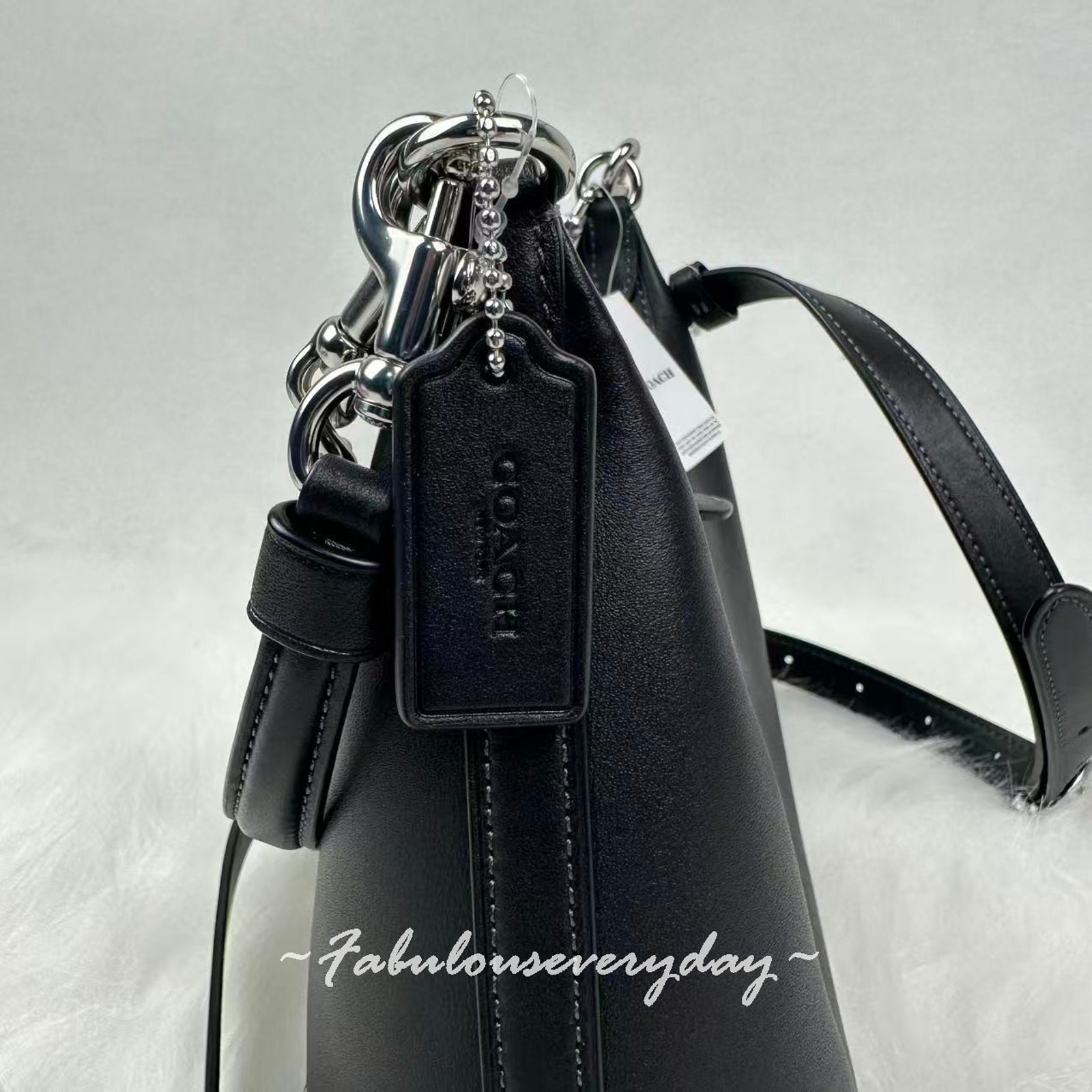 COACH Juliet 25 Small Shoulder Bag Crossbody In Leather/Silver/Black CW640