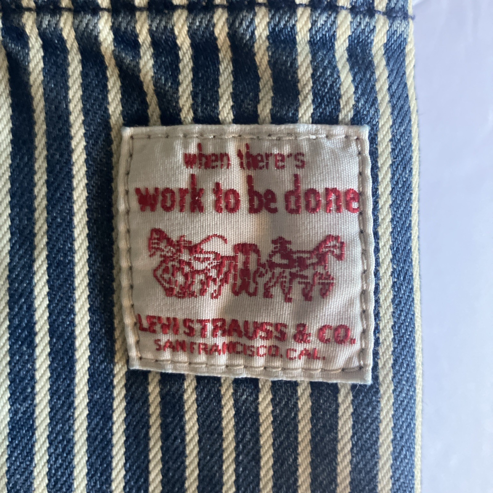 Levi’s 568 Loose Straight Striped Carpenter Pants Men’s 36×34 NWT